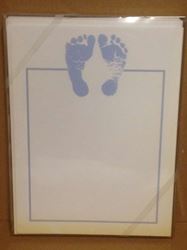 Blue Baby Feet Imprintable Stationary