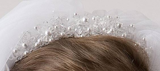 Face Framer First Communion Comb Headpiece ONLY, No Tulle Veil