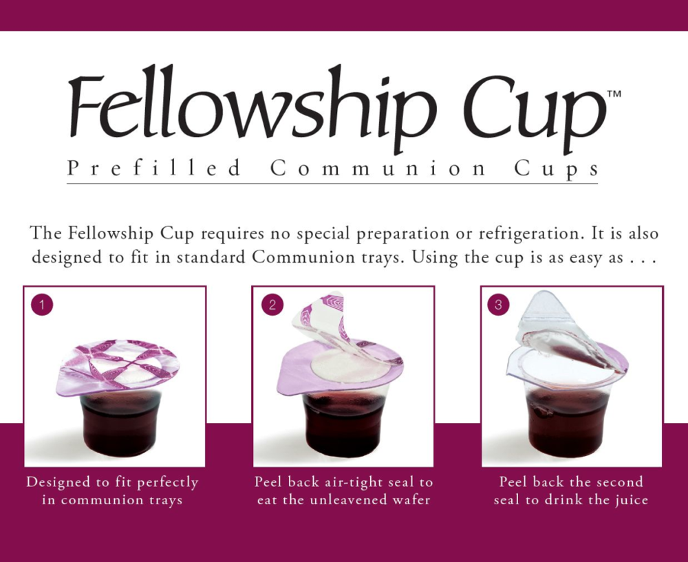 Fellowship Cup: Prefilled Communion Cups (Juice & Wafer), 500 Count Box