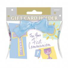 Blue First Communion Gift Card Holder