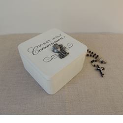 First Communion Keepsake Box, White
