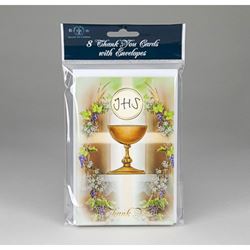 First Communion Thank You Cards Package of 8