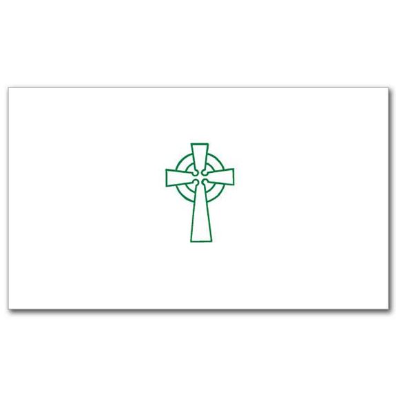 Green Celtic Cross Notecards, Pkg/20