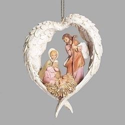 Fontanini Holy Family in Wings 4" Ornament