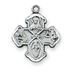 Four Way Sterling Silver Cross on 16" chain