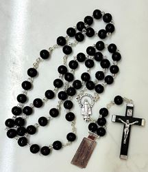 Genuine Coco Bead Black Rosary, Black