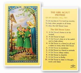 Girl Scout Promise Laminated Prayer Card