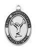 Girls Sterling Cheerleading Medal With 18" Chain