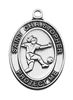 Girls Sterling Soccer Medal With 18" Chain