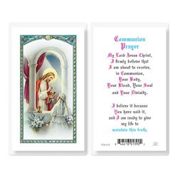 Girls First Communion Laminated Prayer Card