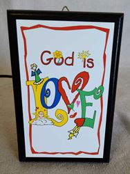 God Is Love 4.5"x6.5" Plaque | CATHOLIC CLOSEOUT