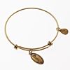 Gold Bangle with Courage Charm