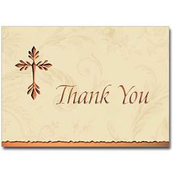 Gold Foiled Boxed Thank You Cards, Pkg/12