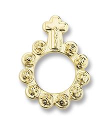 Gold Metal Rosary Ring