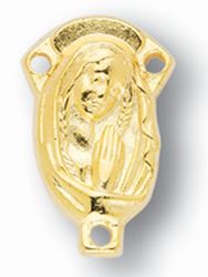 Gold Praying Madonna Rosary Centerpiece 25/PKG