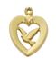 Gold/SS Heart W/ Dove Medal