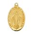 Gold/SS Miraculous Medal on 20" Chain
