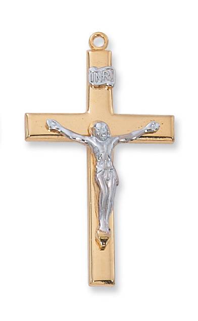 Gold & Silver 2-Tone Crucifix