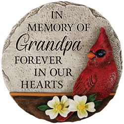 Grandpa Cardinal Memorial Mini Garden Stone