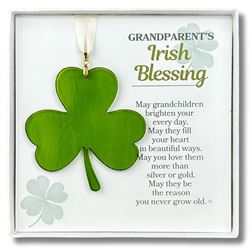 Grandparents Irish Blessing: Stained-Glass Shamrock