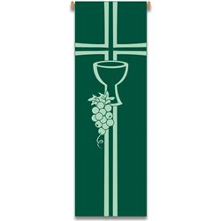 Green Chalice and Grapes Banner