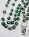 Green Cloisonne 8mm Bead Italian Rosary - 122342