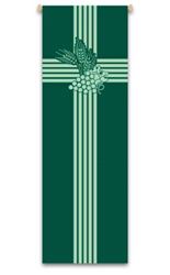 Green Wheat and Grapevine Banner