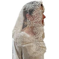 Guadalupe Ivory Lace Chapel Veil from Spain