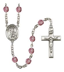 Guardian Angel with Child Patron Saint Rosary, Square Crucifix