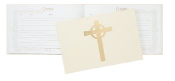 Guest Book Cream 112 Pages 9.5" X 6" 