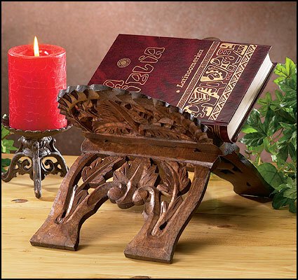 Hand Carved Wood Bible or Missal Stand