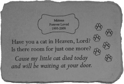 Have You A Cat in Heaven? Personalized Memorial Garden Stone