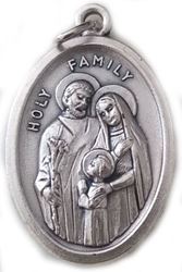 Holy Family 1" Oxidized Medal