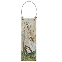 Holy Family 7" Wooden Ornament