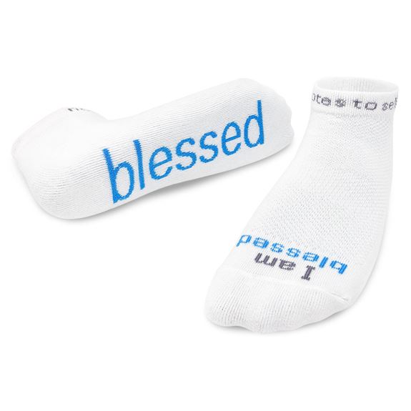 I Am Blessed White Socks