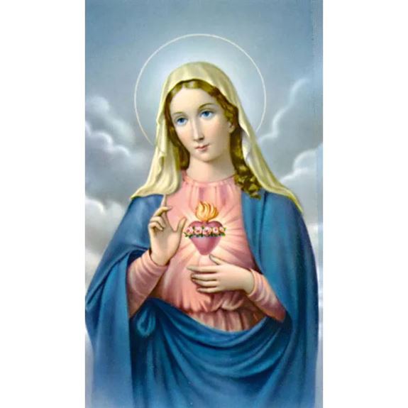 Immaculate Heart of Mary with Consecration to Mary Paper Prayer Card, Pack of 100