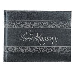 In Loving Memory Charcoal Guest Book 