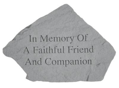 In Memory of a Faithful Companion Garden stone