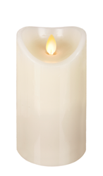 Ivory 3" x 6" LED Wax Pillar Candle