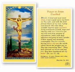 Jesus Crucified Holy Card