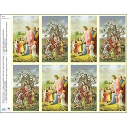 Jesus with Children Print Your Own Prayer Cards - 12 Sheet Pack