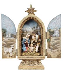 Josephs Studio by Roman Holy Family Triptych Figurine, 10-Inch