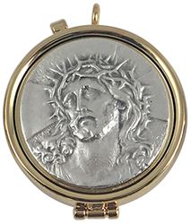 K90 Head of Christ Gold Plated Pyx