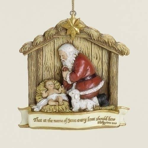 Kneeling Santa Ornament 