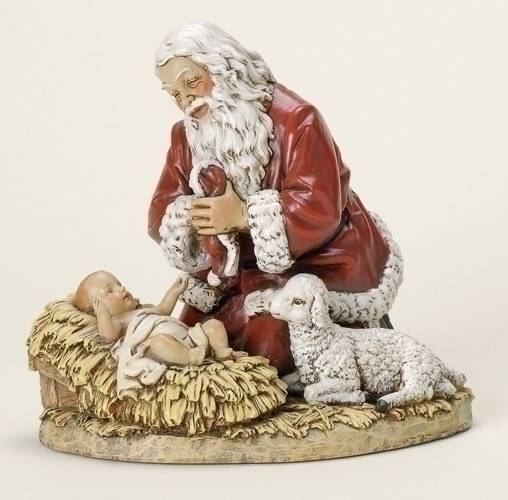 Kneeling Santa Statue