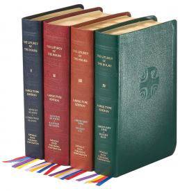 LITURGY OF THE HOURS (SET OF 4) LARGE PRINT LEATHER