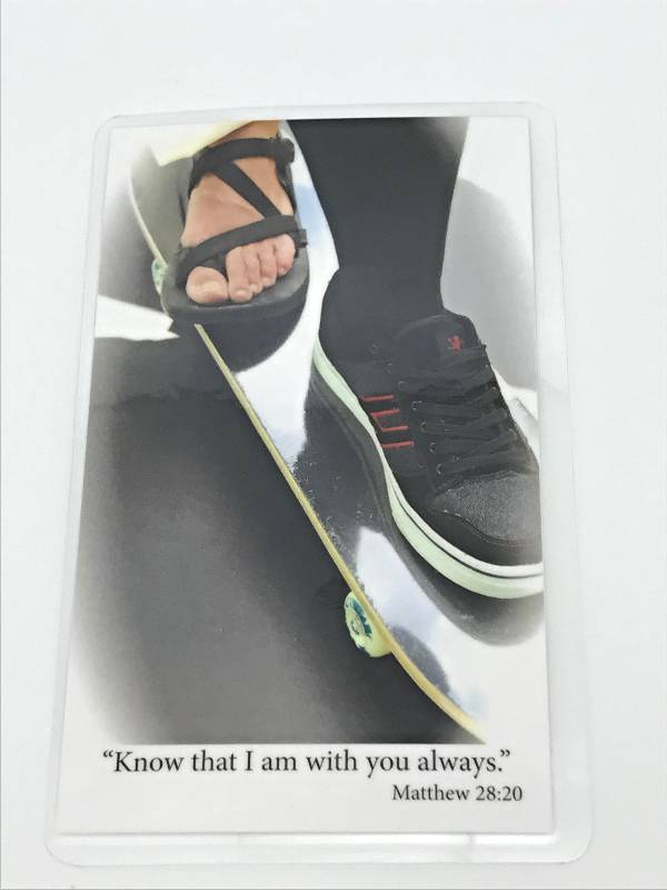 Laminated Prayer Card-Skateboard