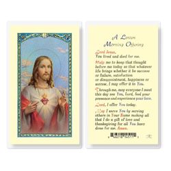 A Lenten Morning Offering Holy Card