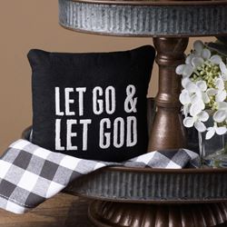 Let Go & Let God Mini Pillow 