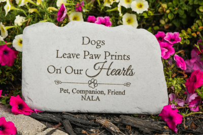 Loss of Dog Personalized Memorial Garden Stone